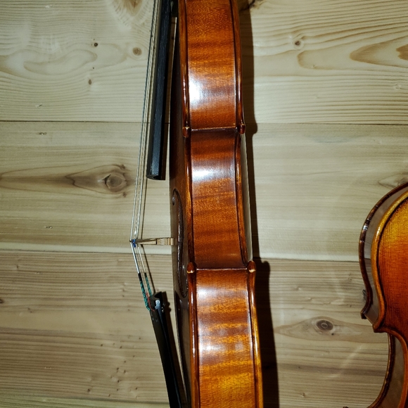 🔥 Violin- pro instrument w/ aged maple & FLAMES🔥 - Picture 11 of 11